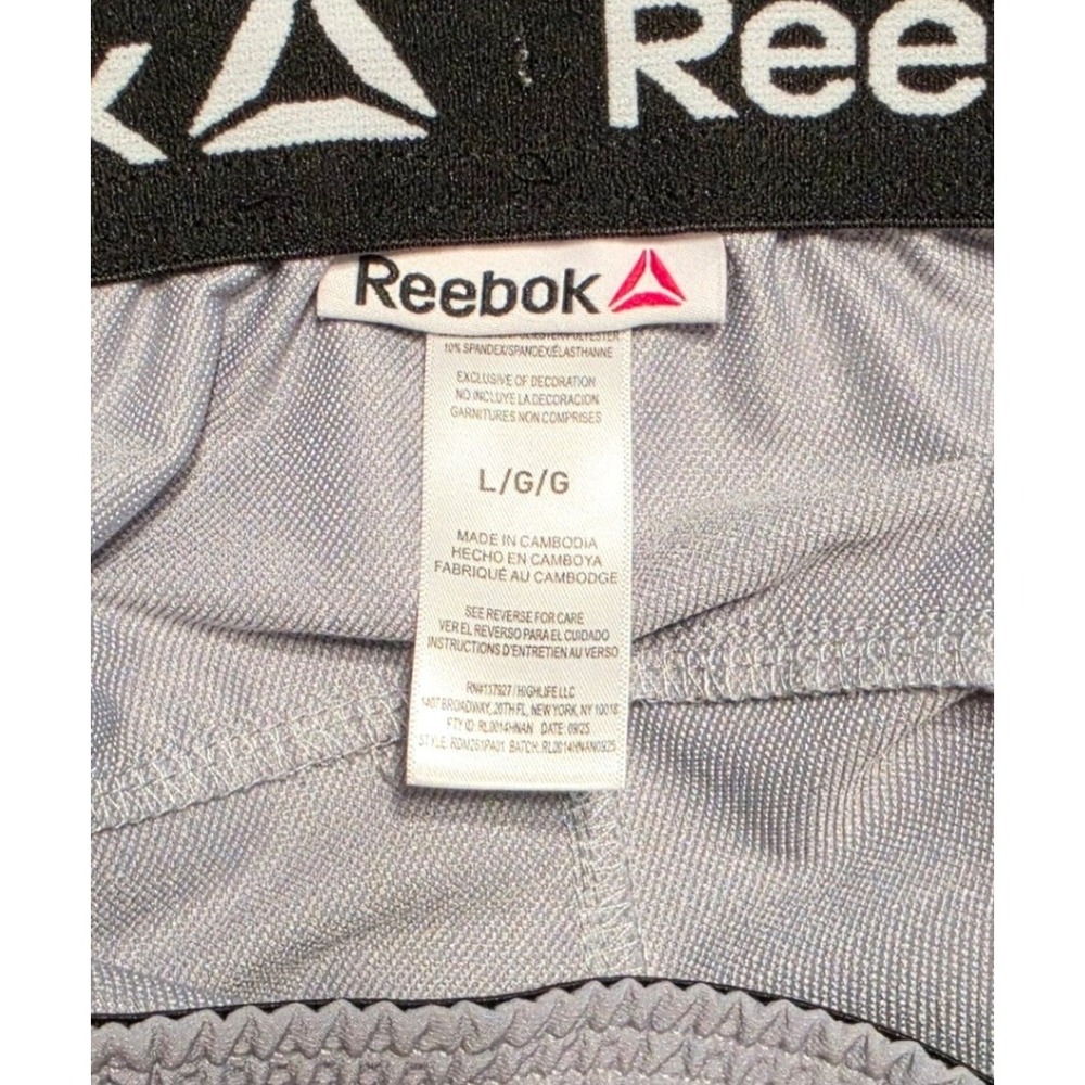 Reebok Mens Gray Athletic Training Pants Size Large RDM251PA31 Drawstring Bungee - Picture 9 of 9